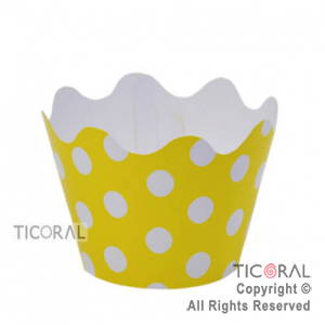 LUNARES AMARILLO PORTA CUPCAKES x 12